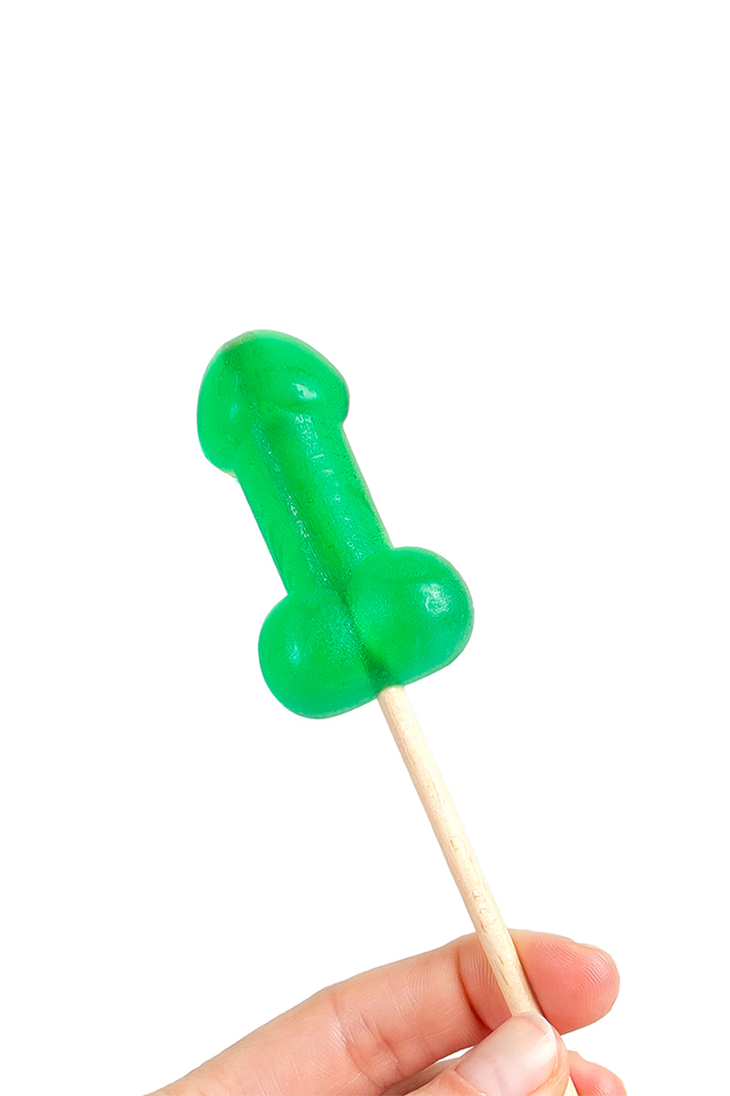 Sucette pénis à la menthe avec effet rafraichissant