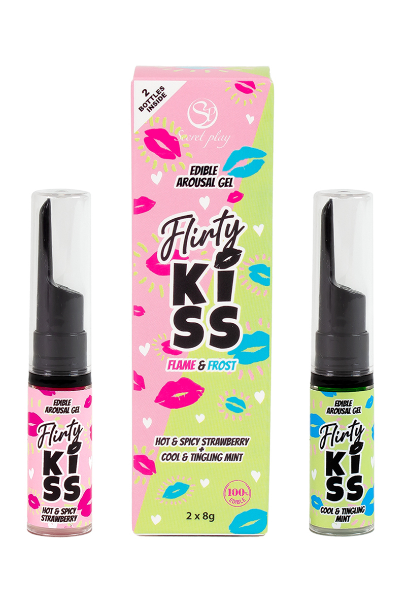 Pack 2 gels pour sexe oral Flirty Kiss - Secret Play