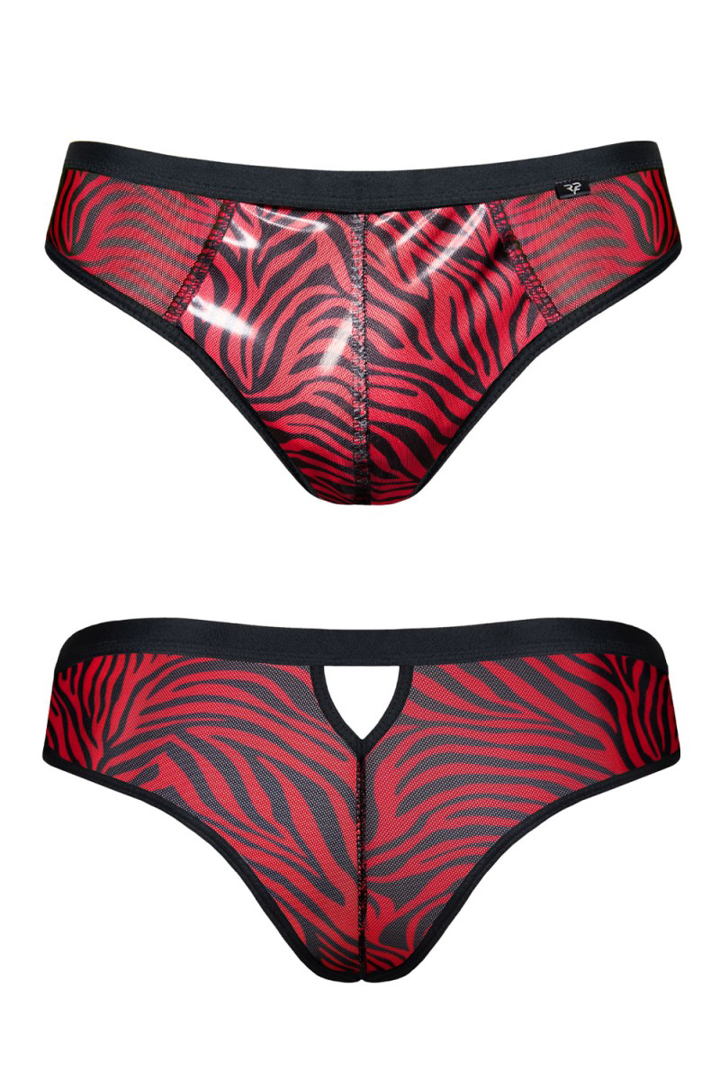 Slip type brésilien zébré rouge et noir - Regnes – Image 2
