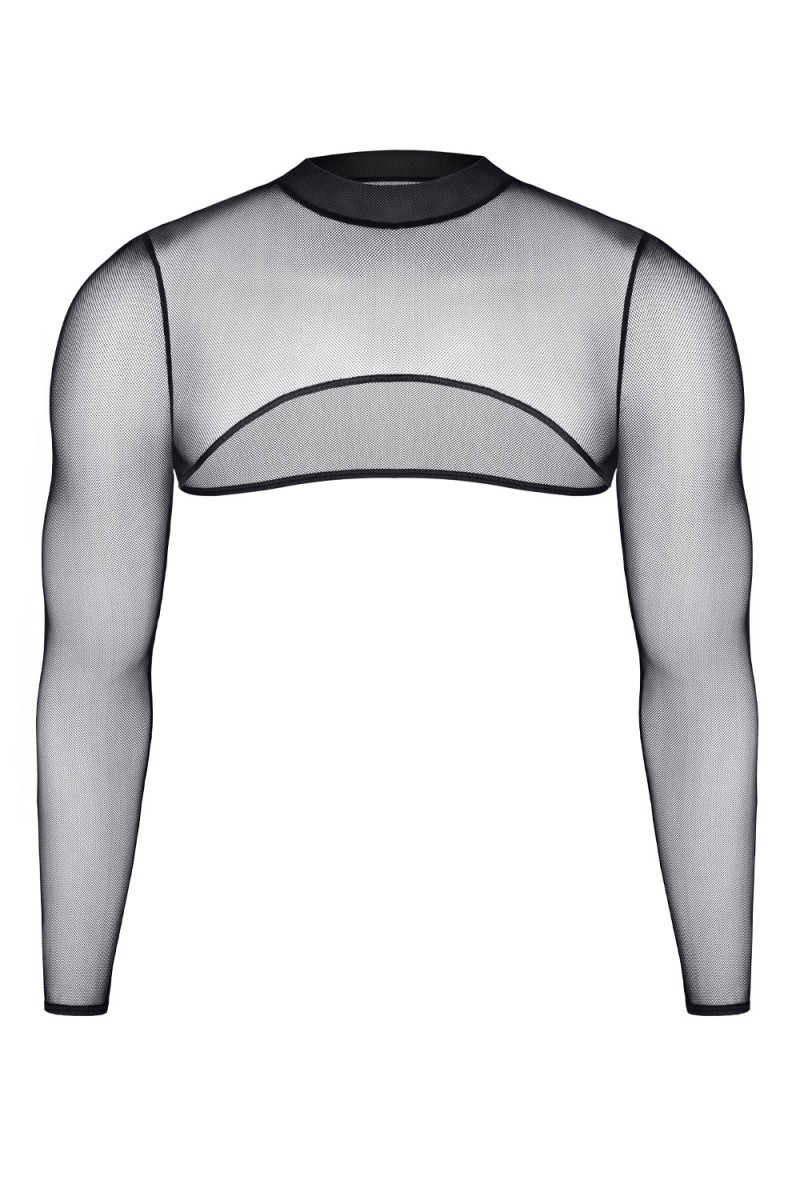 Crop top tulle noir transparent - Regnes – Image 2