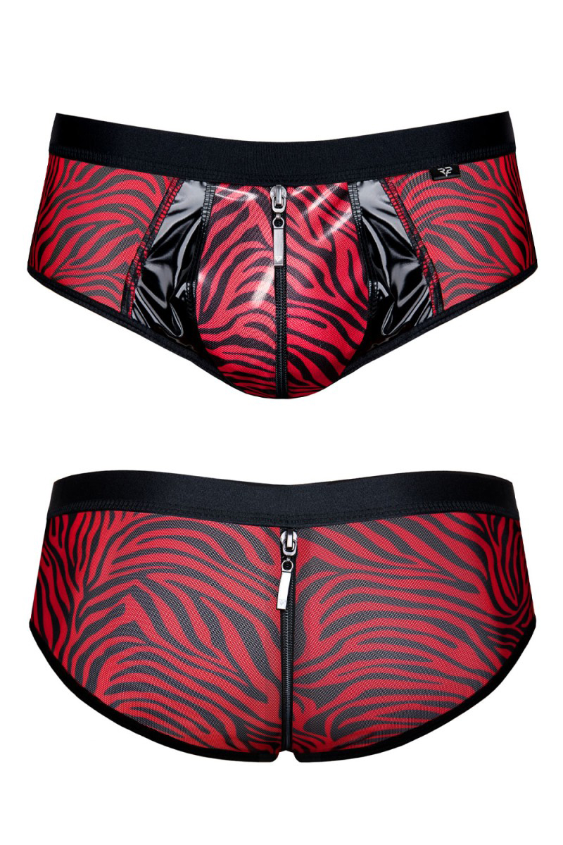 Shorty à zip en tulle zébré - Regnes – Image 2