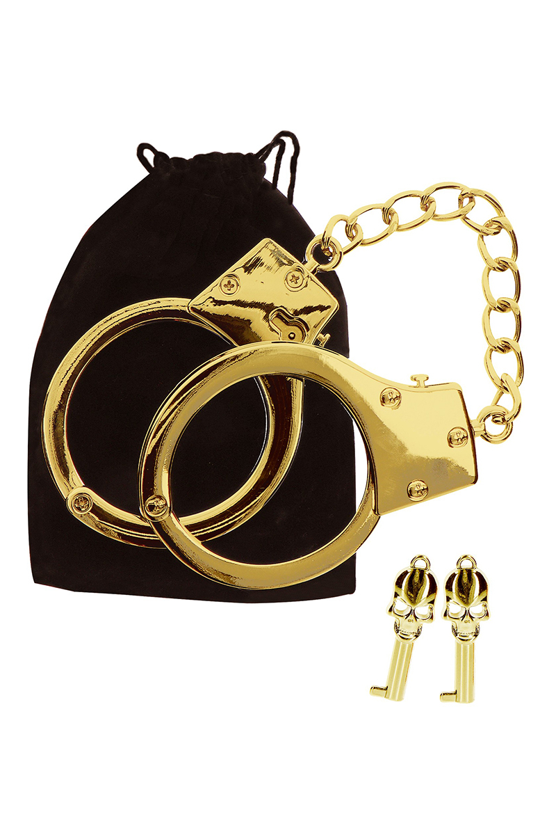 Menottes BDSM plaquées or - Taboom – Image 2