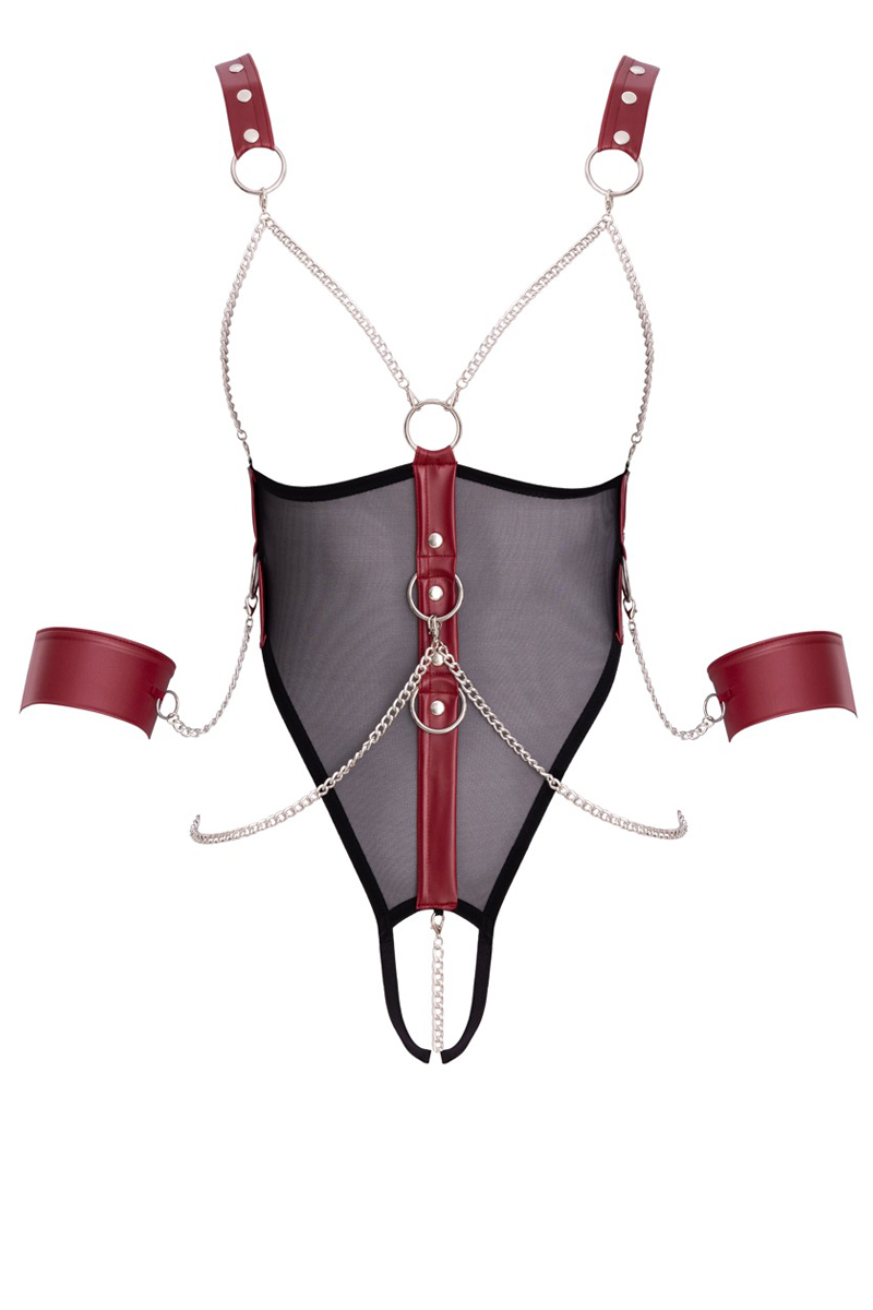 Body de bondage ouvert et seins nus - Cottelli Bondage – Image 2