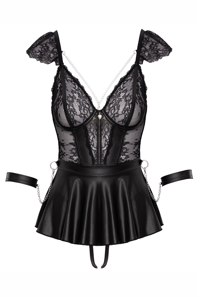 Ensemble 3 pièces lingerie Fetish - Cotelli Bondage – Image 2