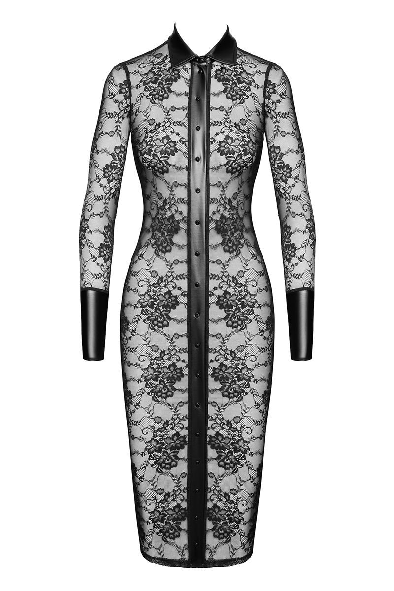 Robe fourreau Noirelle F376 - Noir Handmade – Image 2
