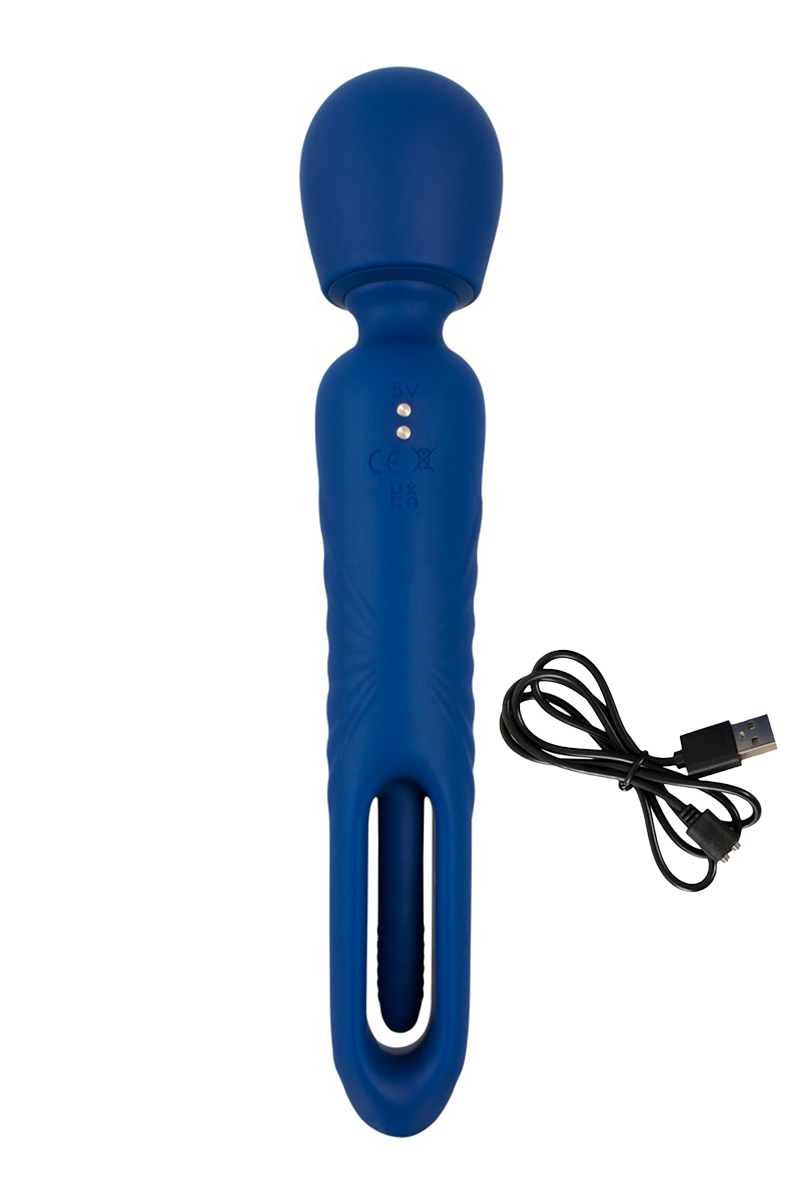 Vibro Wand réversible avec langue vibrante - Sweet Smile – Image 2