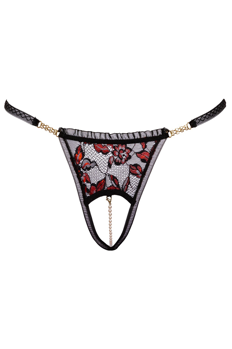 String dentelle ouvert bicolore - Cottelli LINGERIE – Image 2