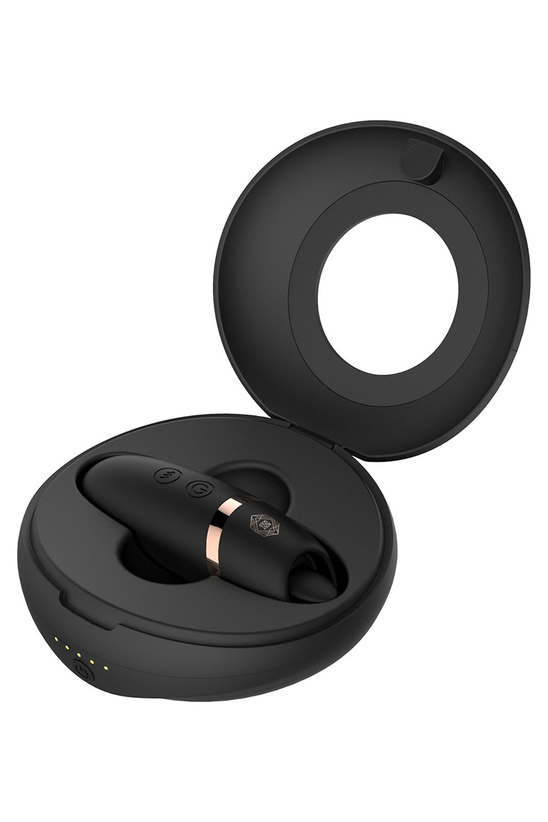 Stimulateur 2 en 1 avec langue vibrante - Rosy Gold – Image 2