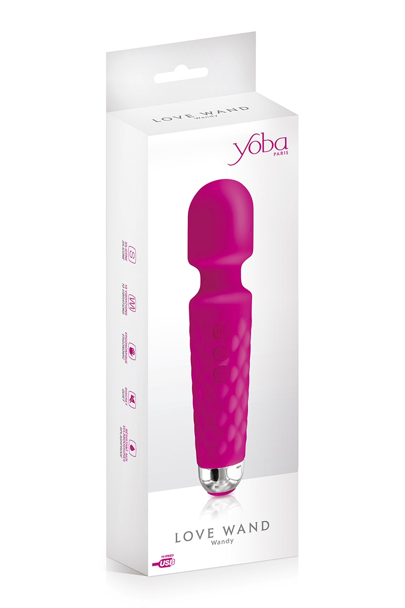Vibro Love Wand rechargeable rose - Yoba – Image 2