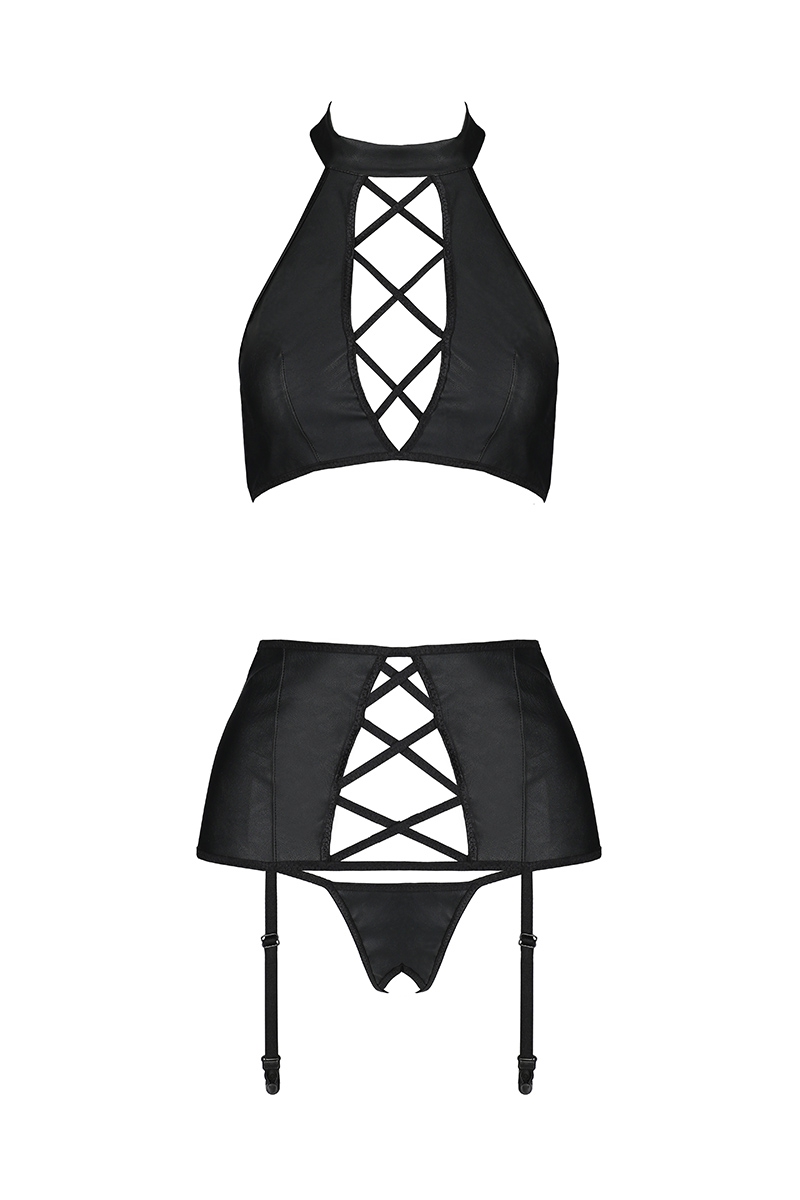Ensemble sexy faux cuir Nancy - Passion – Image 2