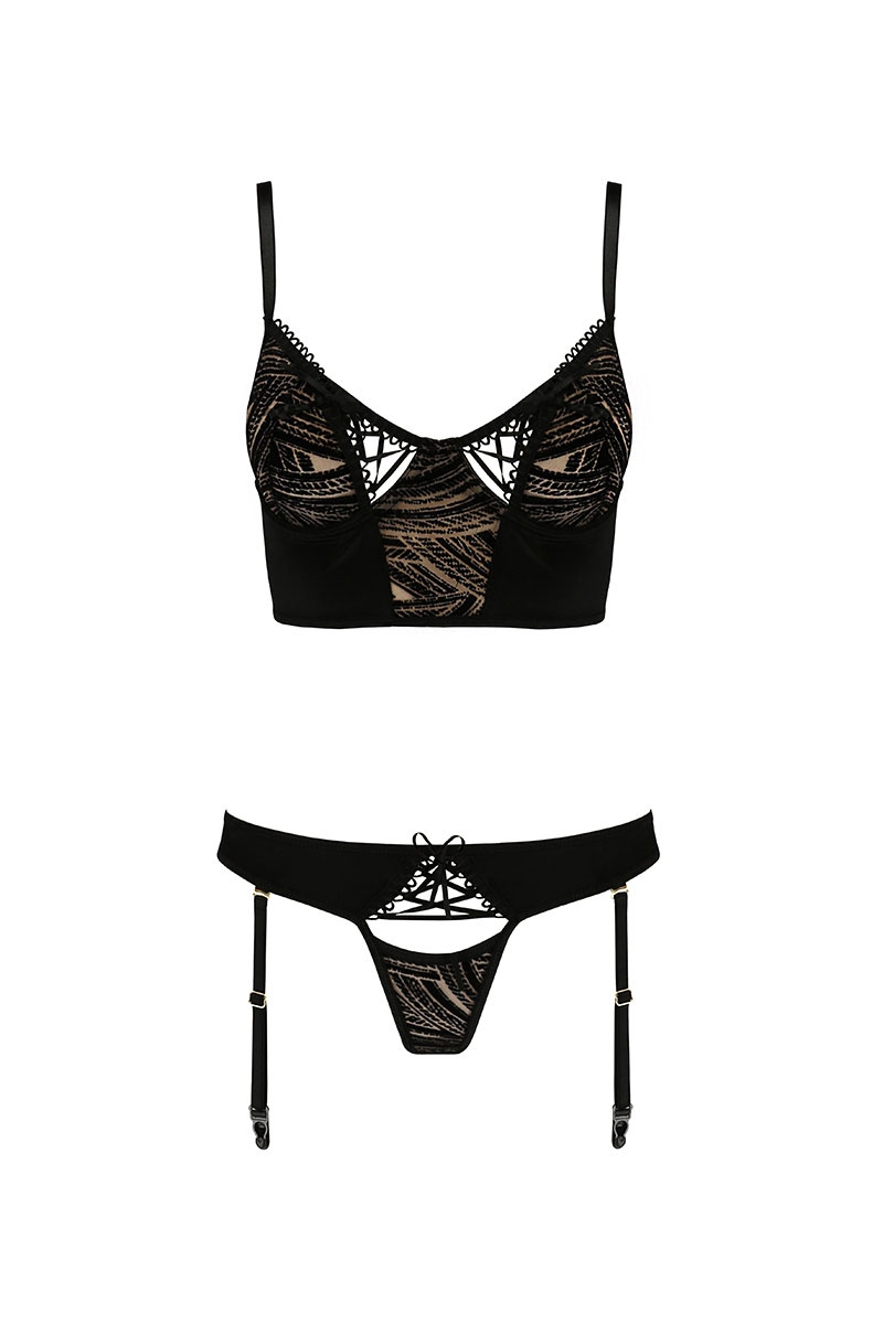 Ensemble culotte à jarretelles et bustier Lara - Casmir – Image 2