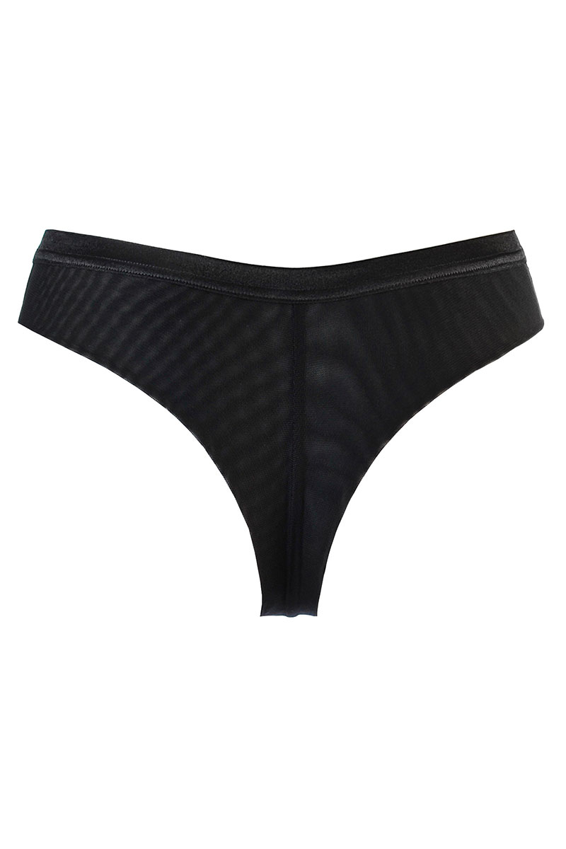 String tulle et dentelle noir V-10718 - Axami – Image 3