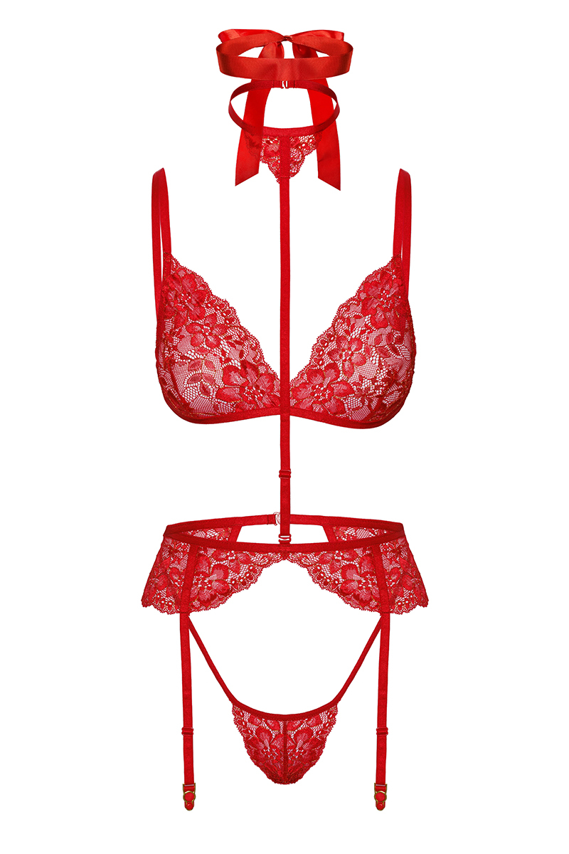 Ensemble 5 pièces Bondage Red Lace Kiss 243 - Kissable – Image 3