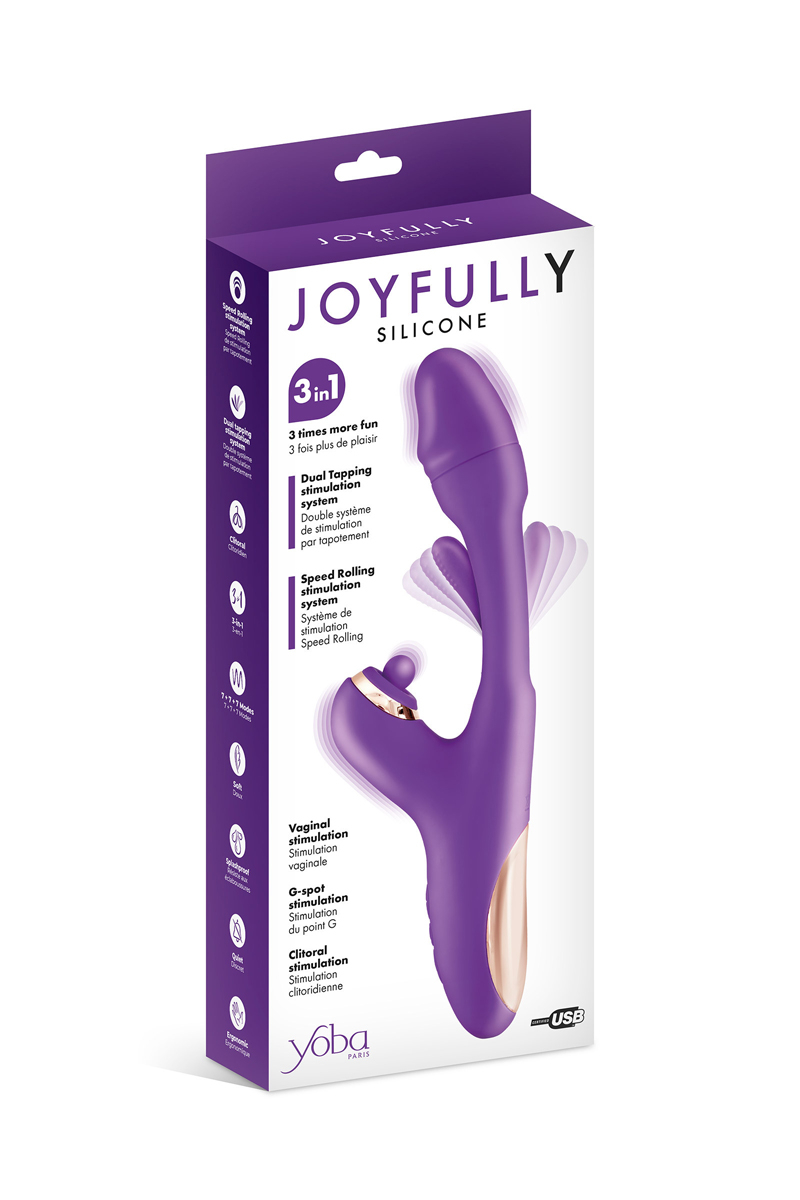 Vibromasseur rabbit 3-en-1 Joyfully violet - Yoba – Image 3