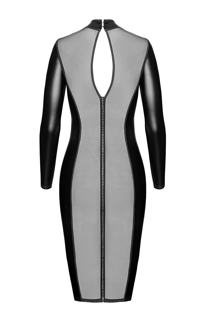 Robe fuseau Crystal F371 - Noir Handmade – Image 3