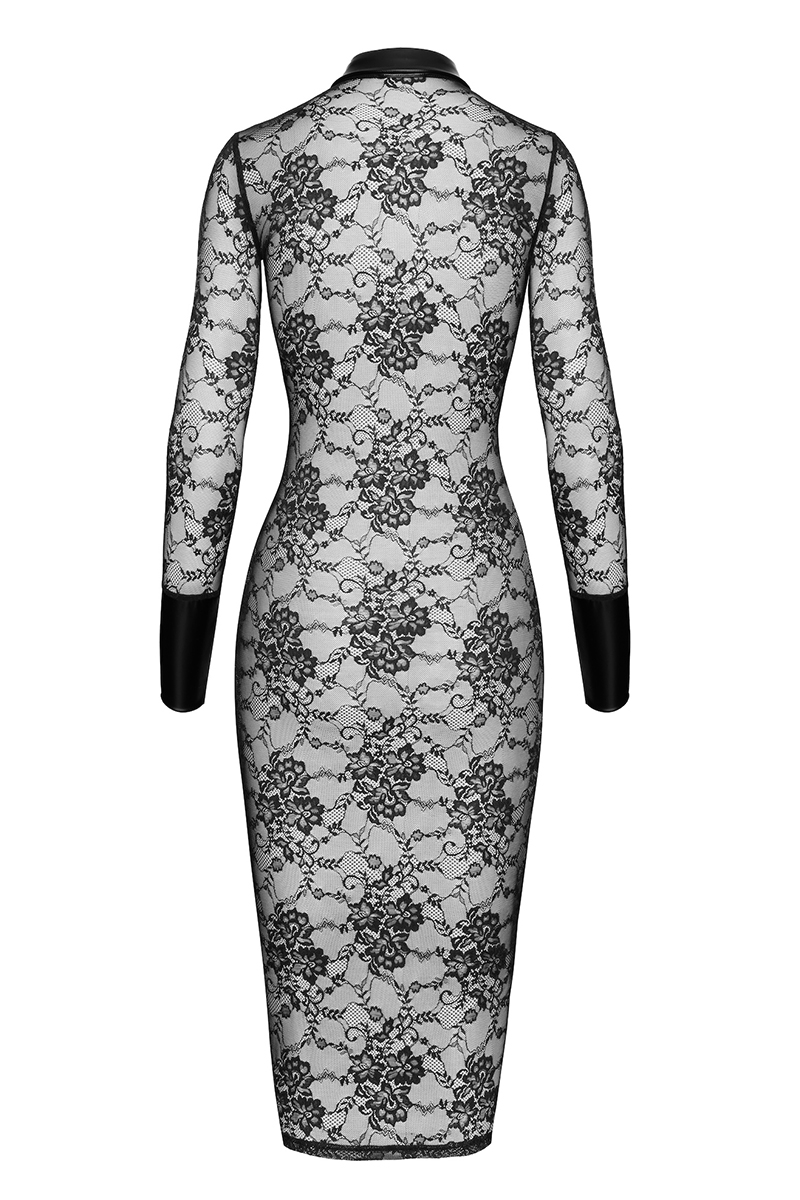 Robe fourreau Noirelle F376 - Noir Handmade – Image 3