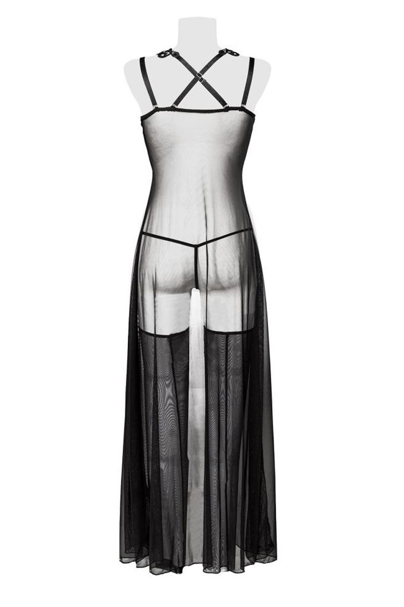 Set déshabillé tulle et dentelle 2 pièces - Grey Velvet – Image 3