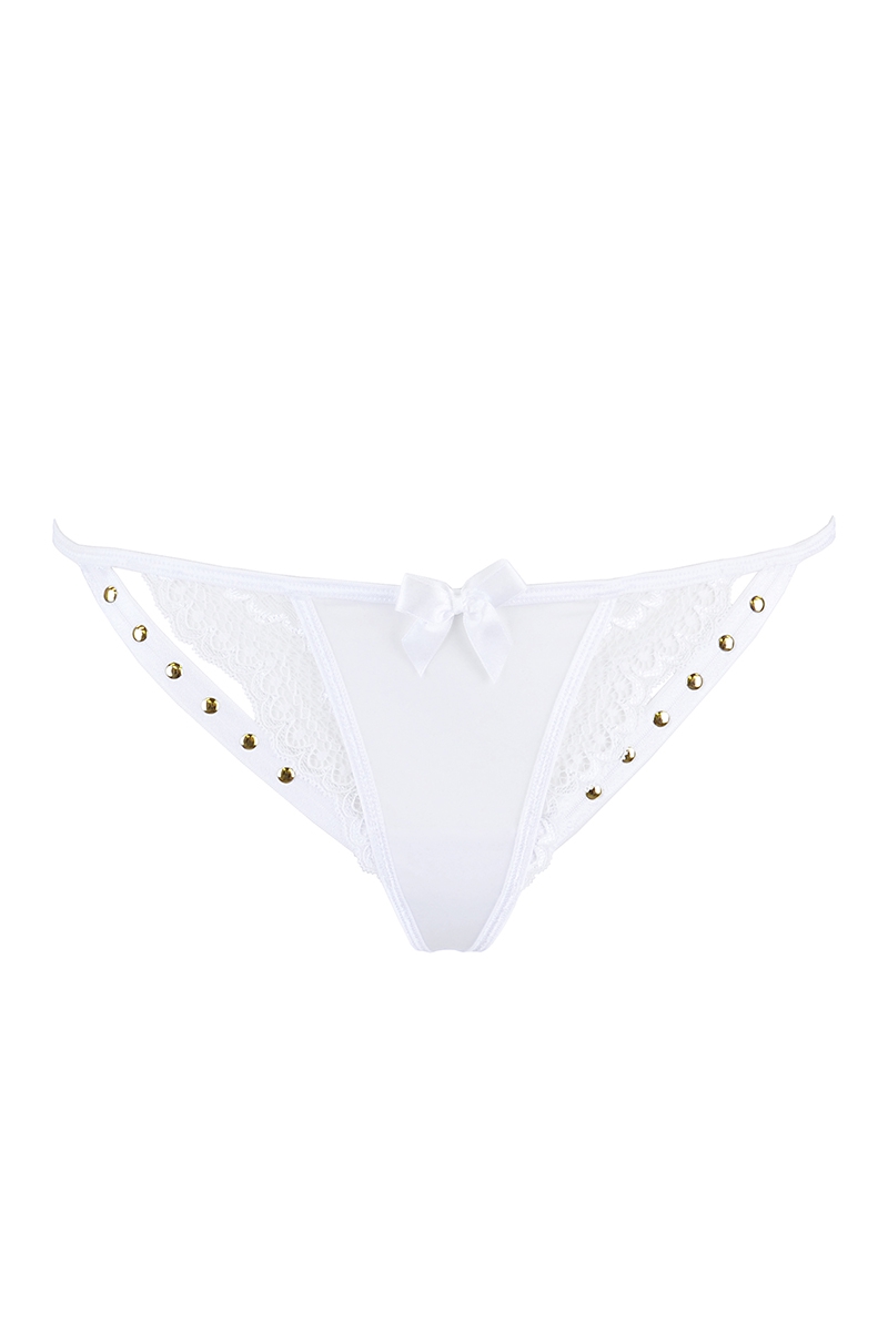 String blanc à clous dorés V-9798 - Axami – Image 3