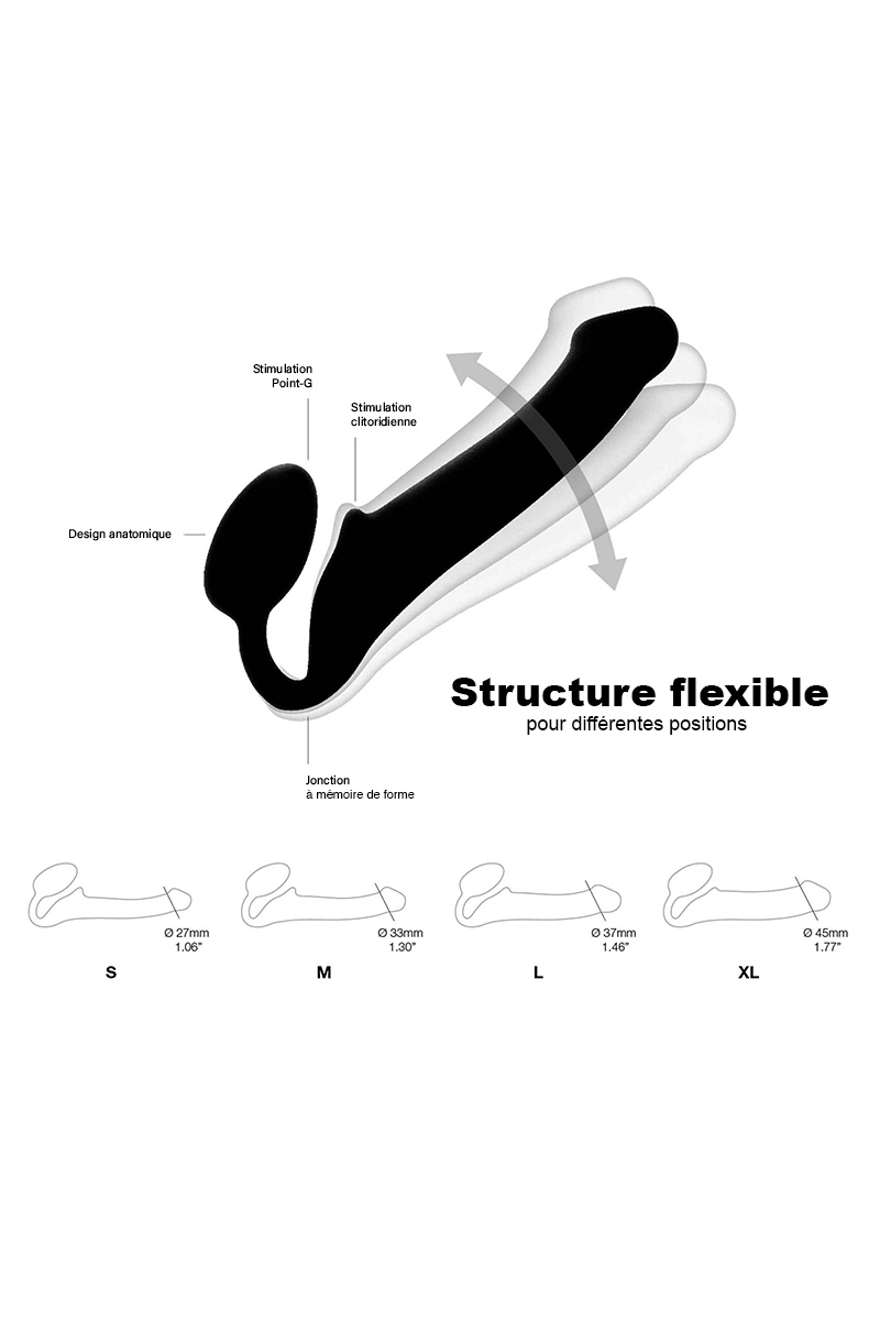 Gode ceinture strap-on noir L – Image 3