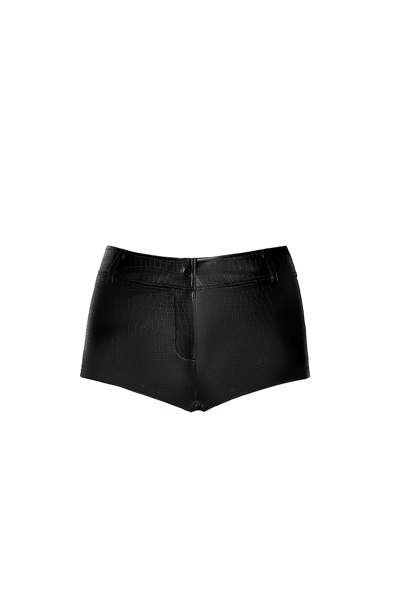 Short échancré F318 wetlook effet croco – Image 3