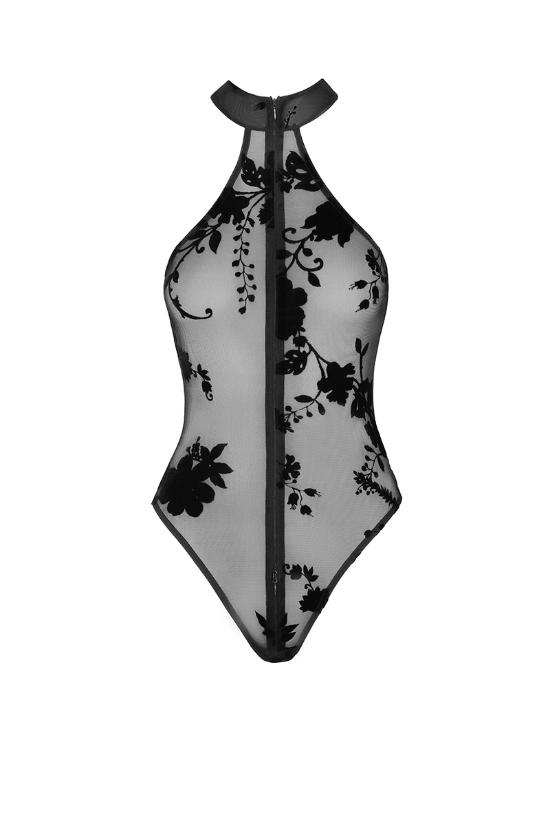 Body zippé Ego F314 tulle floqué – Image 3