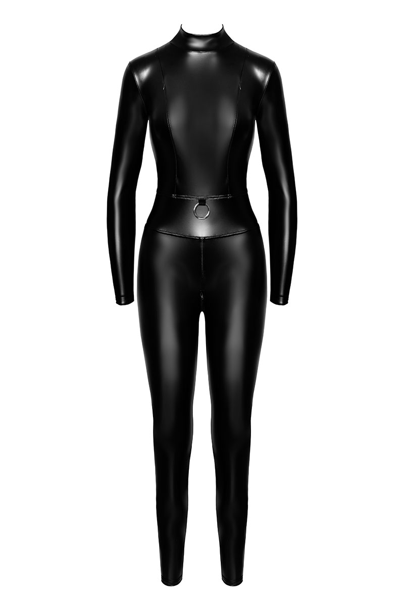 Combinaison intégrale Caged avec anneaux F319 wetlook – Image 3