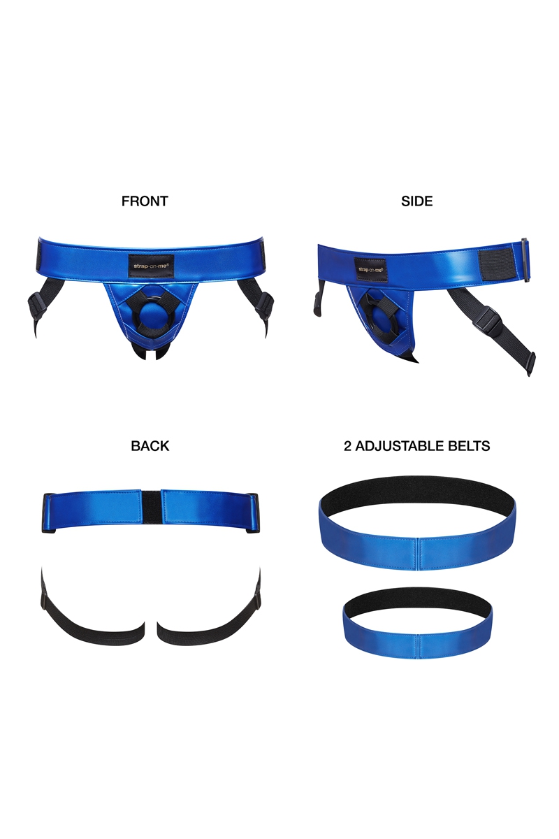 Harnais Curious bleu métallique - Strap On Me – Image 4