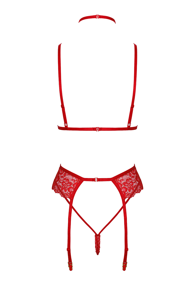 Ensemble 5 pièces Bondage Red Lace Kiss 243 - Kissable – Image 4