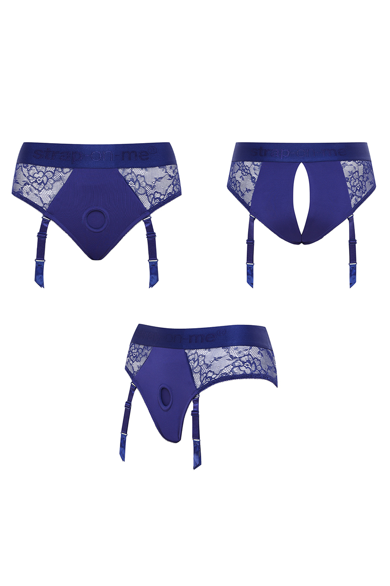 Harnais lingerie Diva (bleu) - Strap On Me – Image 4