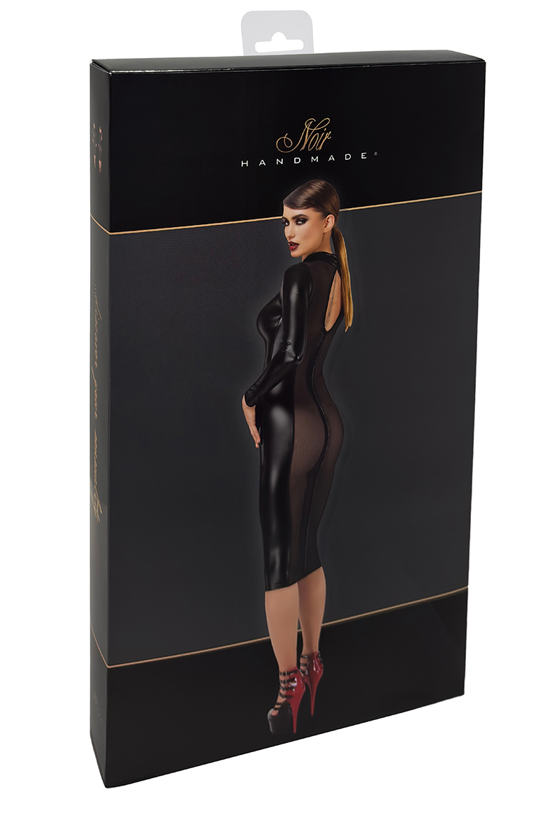 Robe fuseau Crystal F371 - Noir Handmade – Image 4