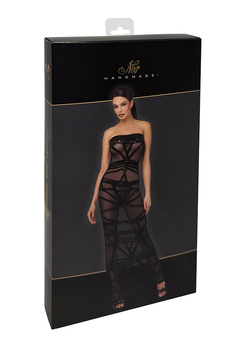 Robe bustier Bondesque F358 - Noir Handmade – Image 4