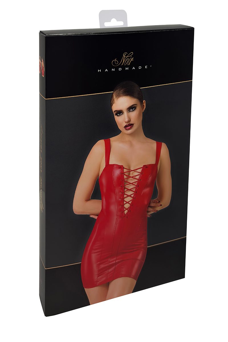 Mini robe lacée Bombshell F364 - Noir Handmade – Image 4