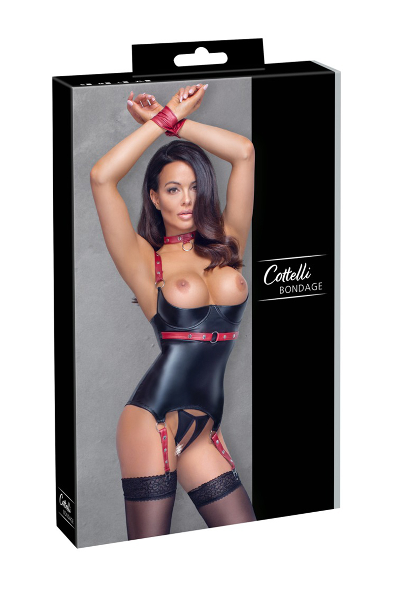 Ensemble ouvert avec collier et menottes - Cotelli Bondage – Image 4