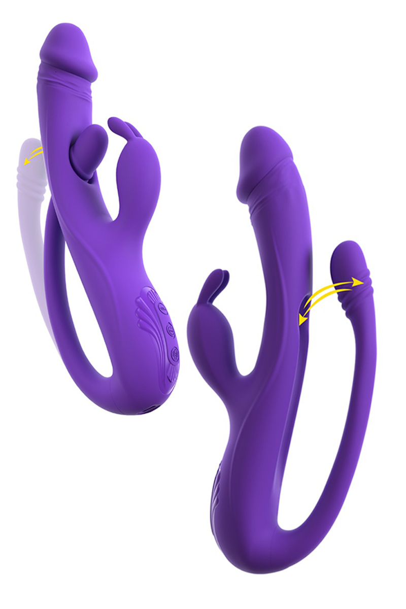 Vibro Rabbit avec tickler flexible - Sweet Smile – Image 4
