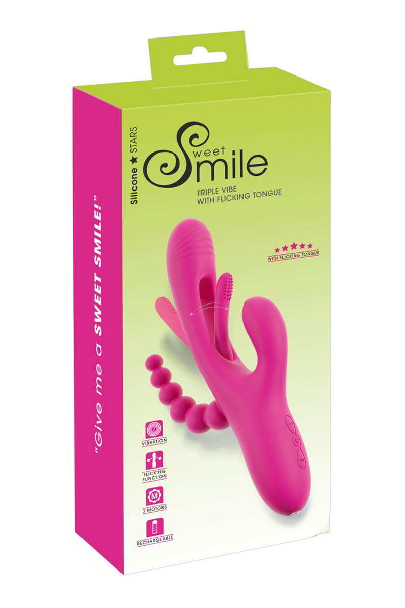 Triple vibro avec langue oscillante - Sweet Smile – Image 4